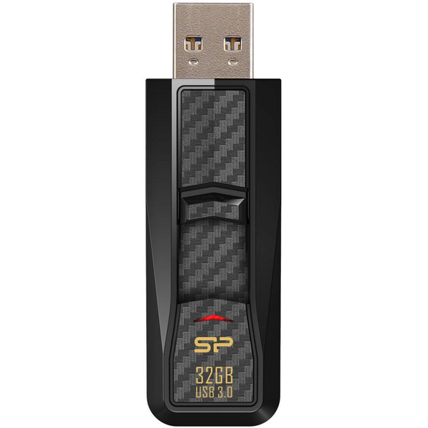 Silicon Power SP032GBUF3B50V1K Blaze B50, 32 GB, USB Type-A, 3.2 Gen 1, Slide, Black
