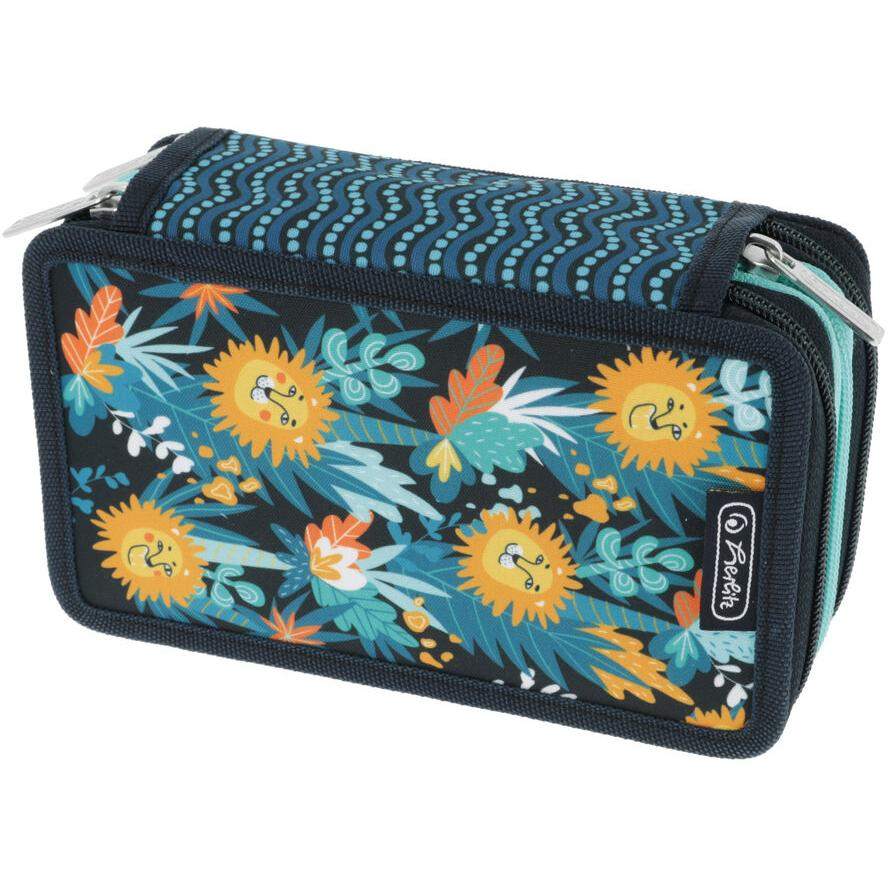 Herlitz TriCase Happy Lions 3 emeletes töltött tolltartó - Színes (50043422)