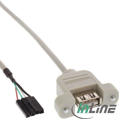 InLine 4043718132942 cavo USB USB 2.0 0,4 m USB A Bianco