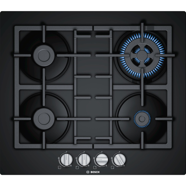 Bosch Serie 4 PNH6B6B90 plite Negru Încorporat 60 cm Gaz 4 zonă(e)