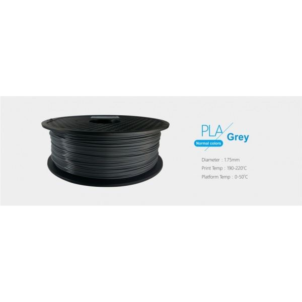 3D nyomtató filament 1,75 mm PLA szürke (3DFILAMENT175GR) (3DFILAMENT175GR)