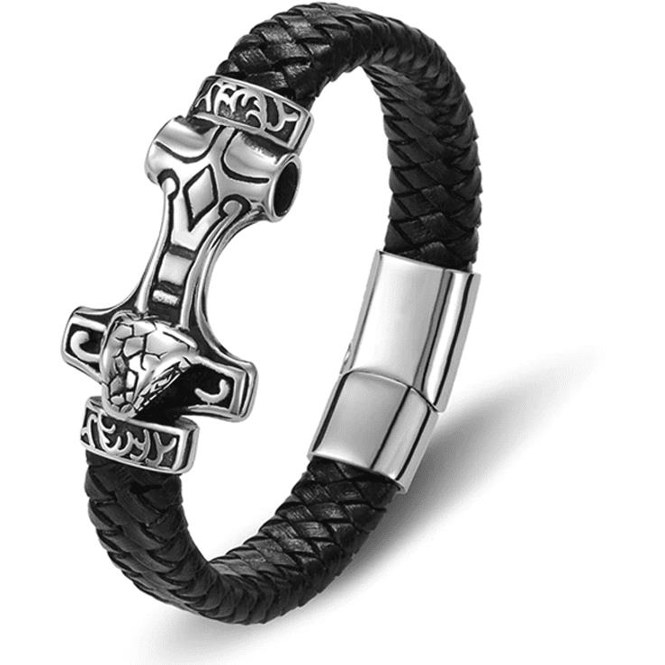Predator Q1 bőr karkötő - kobra BXG6097 - 21,5 cm (2590)