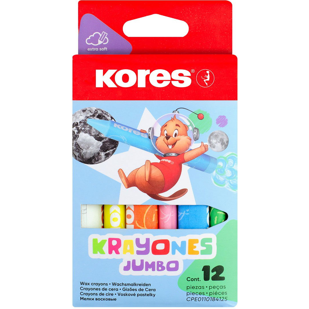 KORES KRAYONES JUMBO Háromszögletű 12 szín (33141)