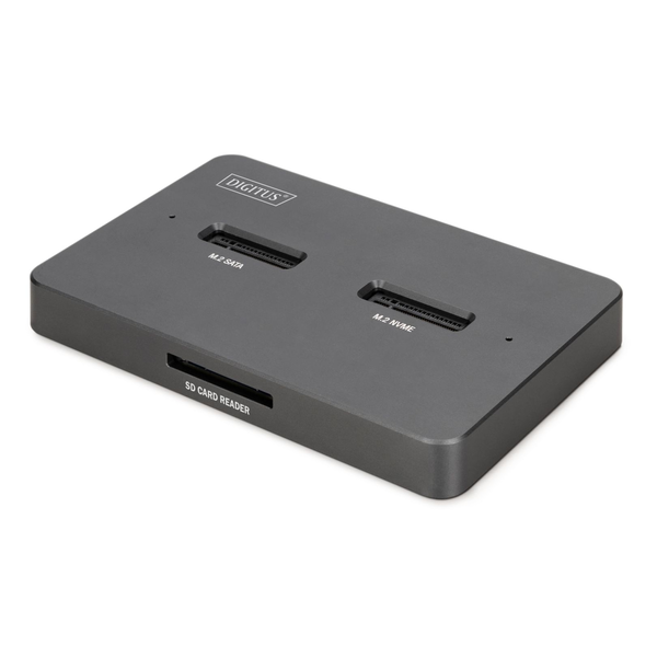 Digitus M.2 NVMe + M.2 SATA SSD Docking Station with SD Express Card Reader USB-C Black