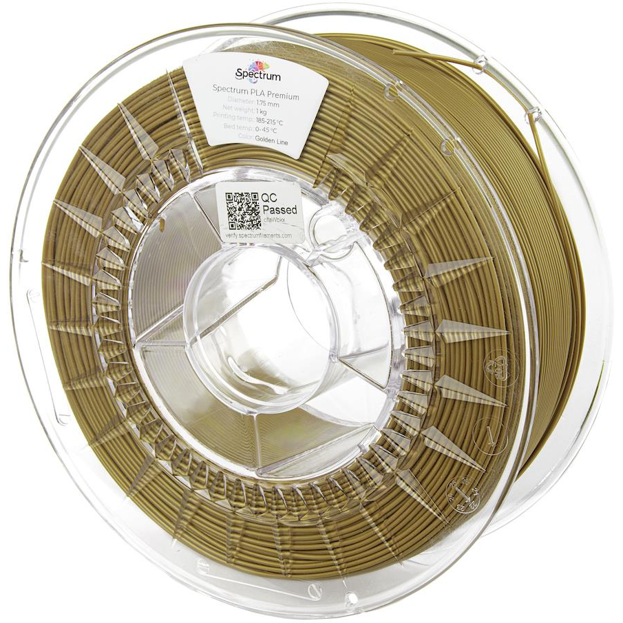 Spectrum 3D nyomtatószál, Premium PLA, 1,75 mm, Golden Line, 1 kg (80005)