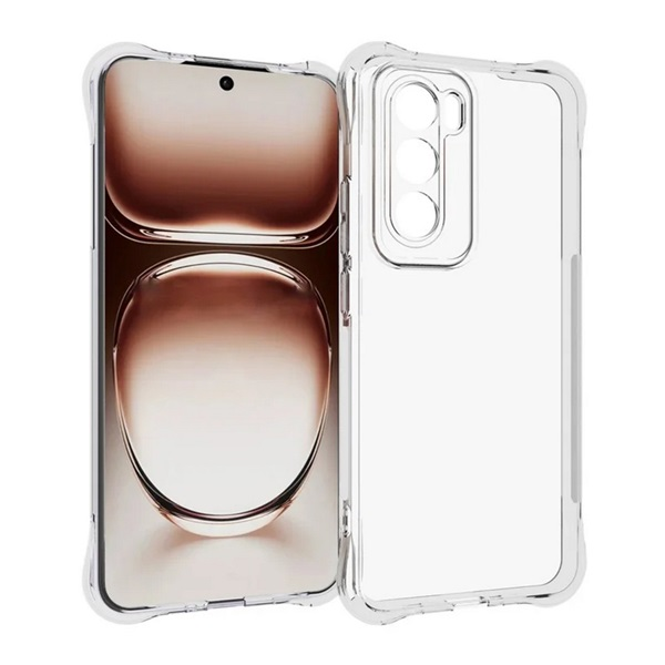 Szilikon telefonvédő (ütésállóság, légpárnás sarok) ÁTLÁTSZÓ Oppo Reno 12 Pro "Gigapack csomagolás" (GP-159605)