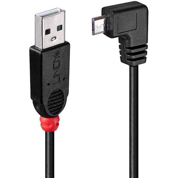 Lindy 31977 USB kábel 2 M USB 2.0 USB A Micro-USB B Fekete