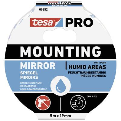 Tesa Mounting PRO Spiegel (66952-00001-00) Rögzítő szalag Fehér (H x Sz) 5 m x 19 mm 1 db (66952-00001-00)