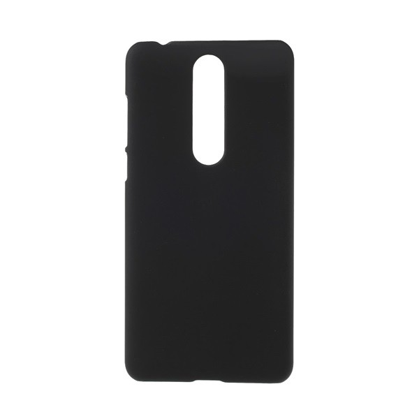 Műanyag telefonvédő (gumírozott) FEKETE [Nokia 3.1 Plus] (5996457841585)