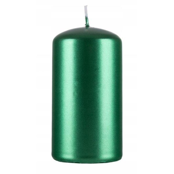 Świeca słupek DONAU HOME Standard Lakier, 60x115mm, zielony metaliczny połysk