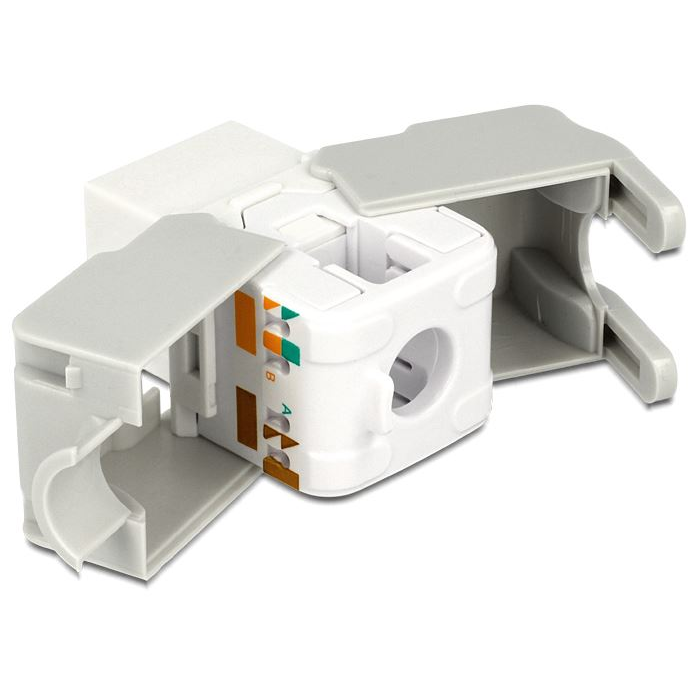 Delock Keystone modul RJ45 aljzat > LSA Cat.6 UTP fehér (86341) (del86341)
