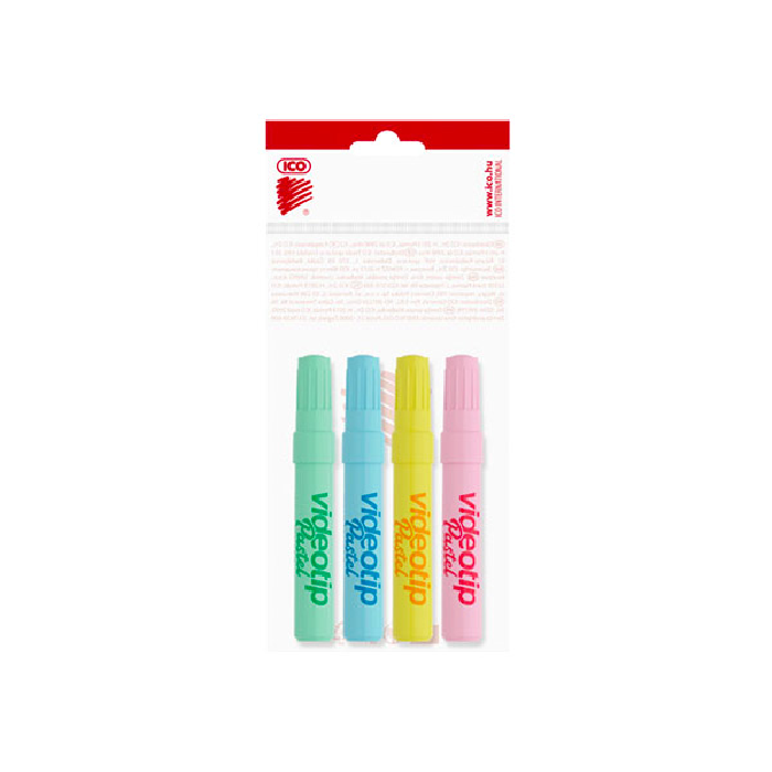 ICO Videotip pasztell szövegkiemelő - 4 darabos (9580003066)