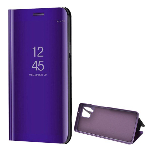 Tok álló (aktív FLIP, oldalra nyíló, asztali tartó funkció, tükrös felület, Mirror View Case) LILA [Samsung Galaxy A42 5G (SM-A425F)] (5996591024424)