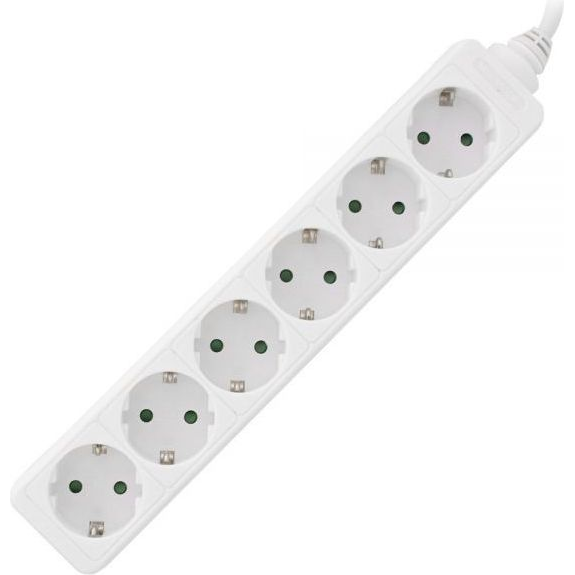 InLine 16461V elektromos elosztó 1,5 M 6 AC kimenet(ek) Fehér (16461V)