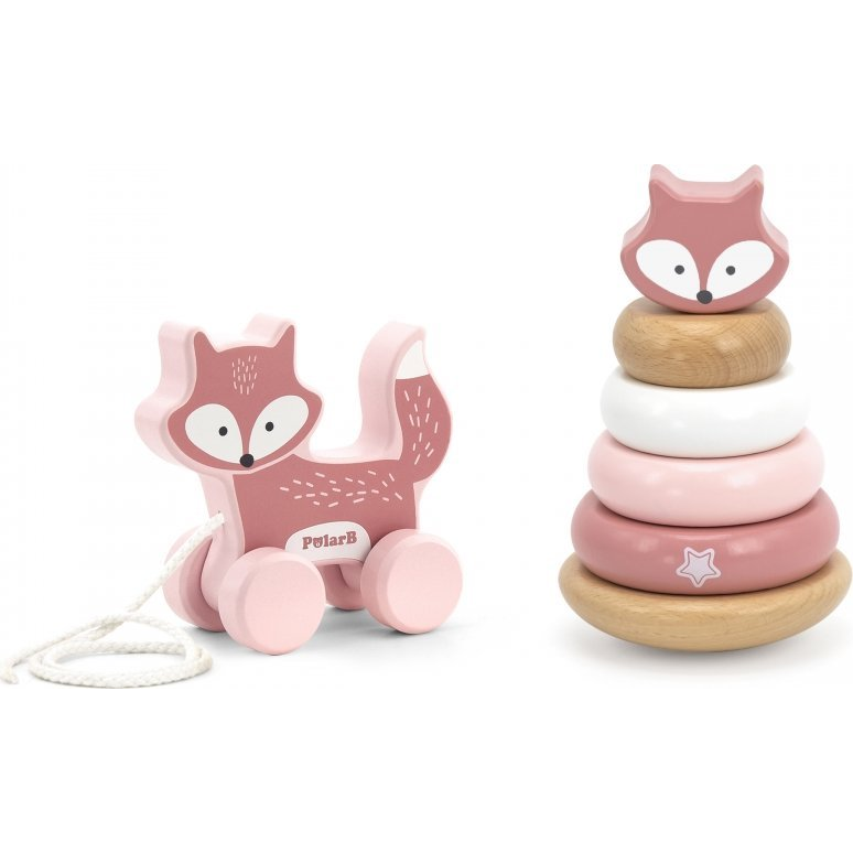 Viga húzós játék és piramis, róka (442280 Lek)