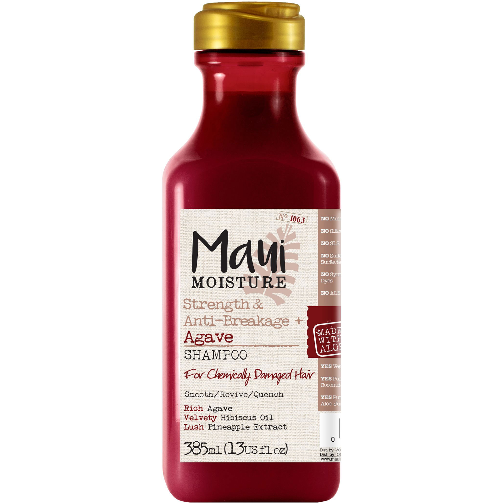 MAUI MOISTURE Agave Chemically Damaged Hair Shampoo 385 ml (022796170316)