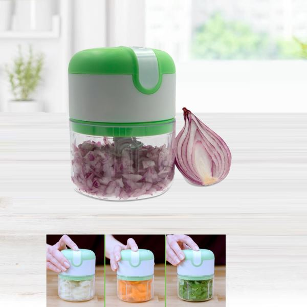 Livington M31584 3 Sec Chopper Elektromos Akkus aprítógép 0,25ml 45Watt - Fehér/Zöld (M31584)