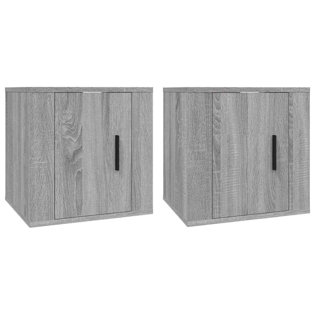 2 db szürke sonoma falra szerelhető TV-szekrény 40x34,5x40 cm (816653)