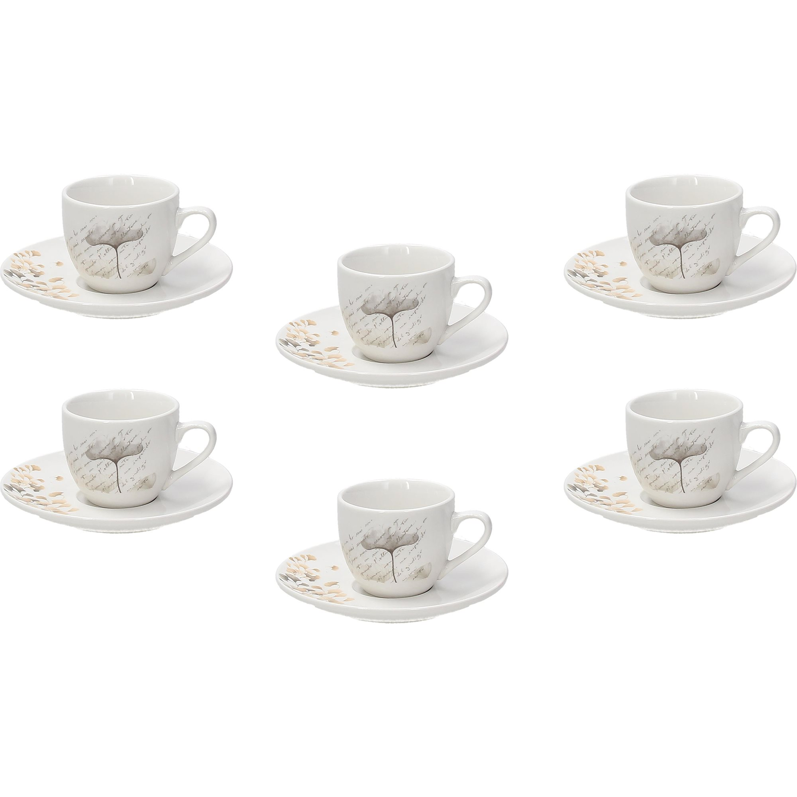 Tognana MADISON POESIA kávéscsészekészlet csészealjjal, 6 db, 80 ml (MC085015787)