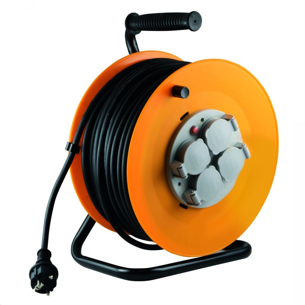 Somogyi Kábeldob fém talppal, 50m gumikábellel, 3x1,5 mm2 (HJR 10-50) (HJR 10-50)