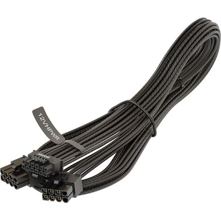 Seasonic 2db 8pin -> Power 16pin PCIe 12VHPWR F/F tápkábel 0.75m 750W fekete (WATX16883EW)