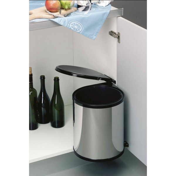 Wesco Kosz na śmieci otwierany razem z drzwiczkami RONDO 13l stalowy Wesco