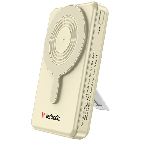 Verbatim 32274 Charge"n"Go 2C & Display Power Bank Gold, 10000 mAh, LiPo, Quick Charge 3.0, 52 W