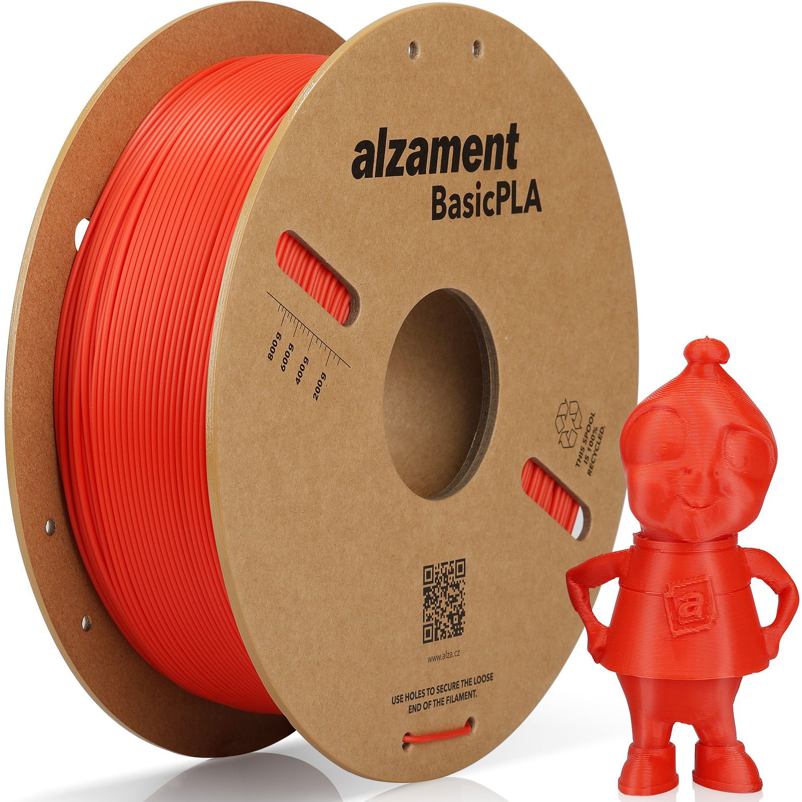 Alzament PLA Basic 1kg Red (ALZMNTB03)