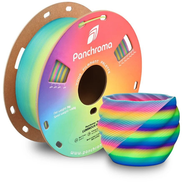 Polymaker PA09001 Luminous 3D nyomtatószál PLA műanyag utánvilágító 1.75 mm 1000 g Világító szivárvány PolyLite™ 1 db