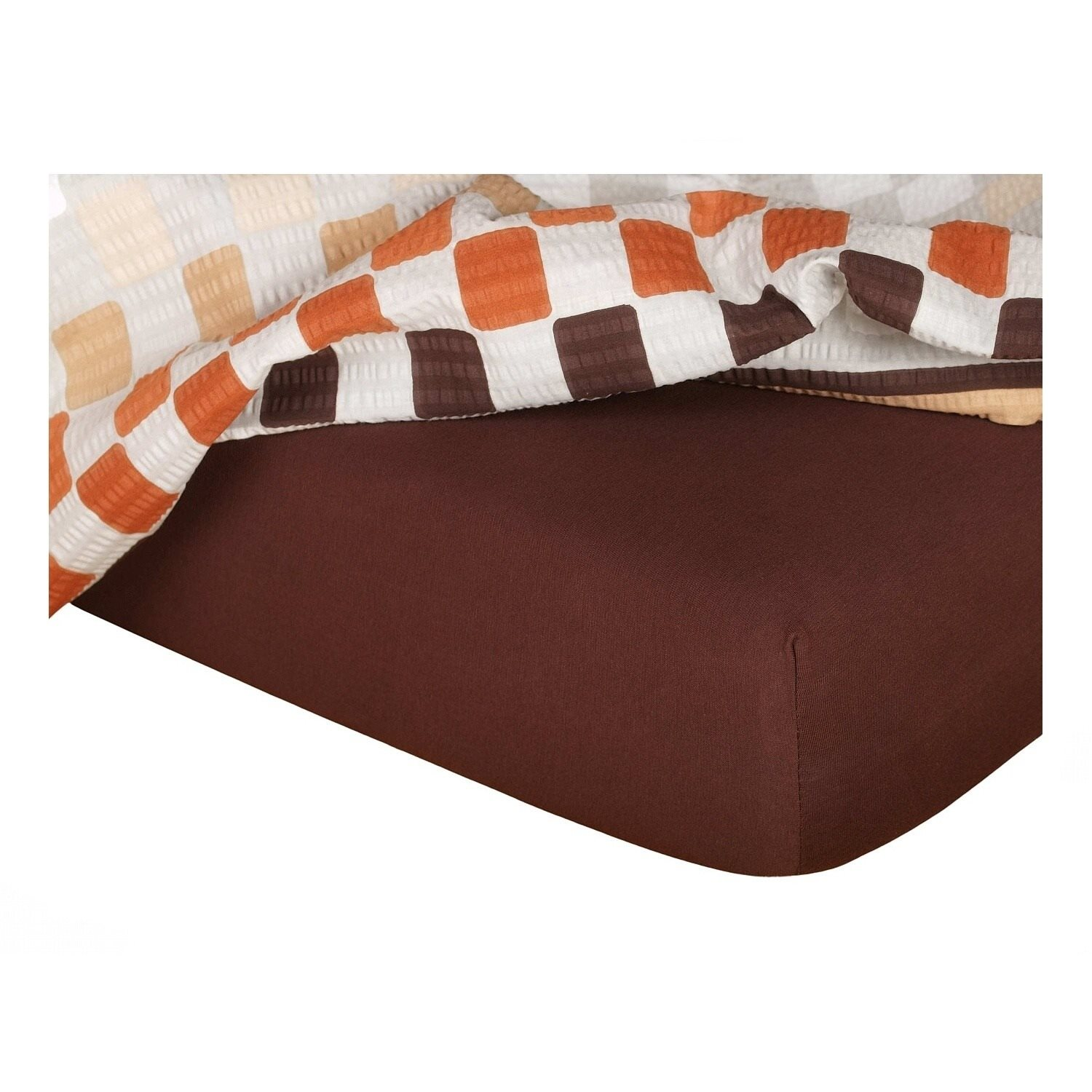 Dadka Jersey dark brown 140×200×18 cm (10693)