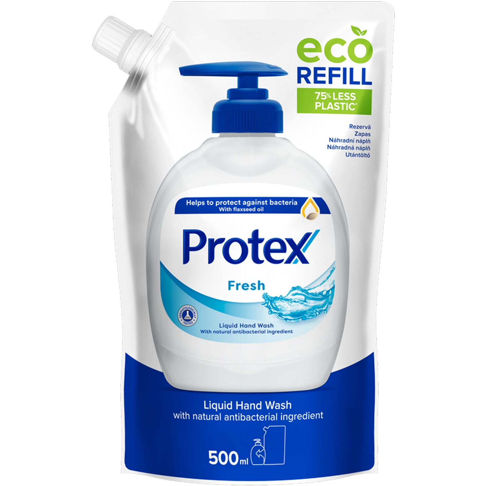PROTEX Fresh folyékony szappan természetes antibakteriális védelemmel cserepatron 500 ml (8718951496910)