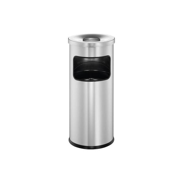 DURABLE Papierkorb Safe mit Ascher rund silber
