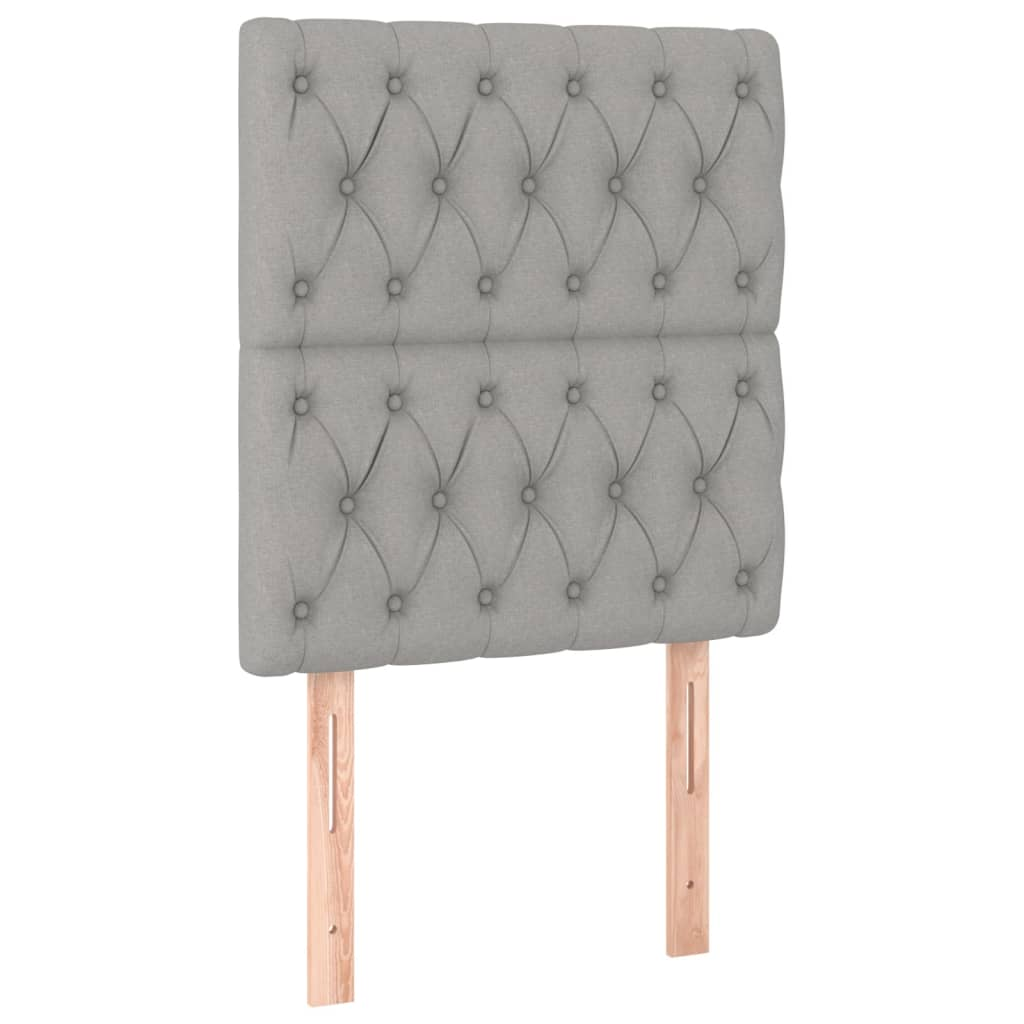 2 db világosszürke szövet fejtámla 80x7x78/88 cm (3116642)