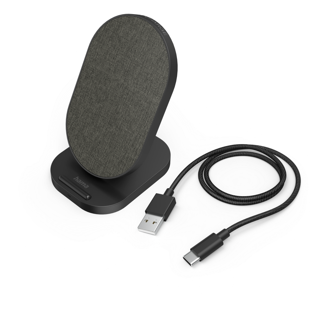 Hama QI-FC15S-Fab Okostelefon Fekete USB Vezeték nélkül tölthető Gyorstöltés Beltéri (201685)