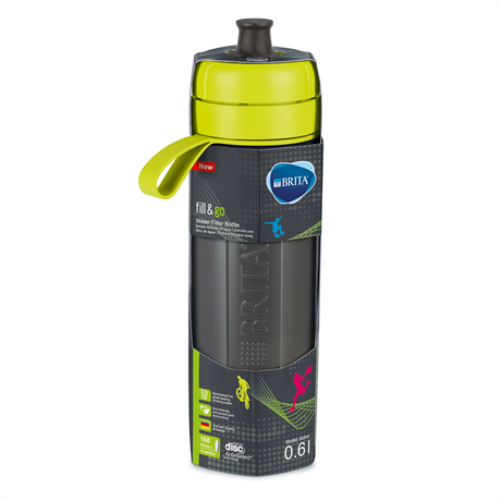 Brita Fill&Go Active Sport 600 ml Plast Sort, Lime