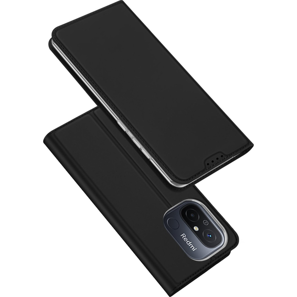 Puzdro s klapkou Dux Ducis pre Xiaomi Redmi 12C, čierne