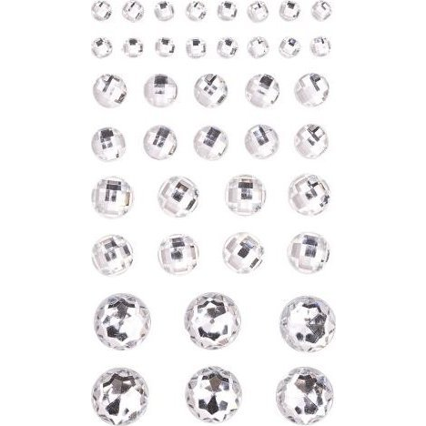 KRYSZTAŁKI SAMOPRZYLEPNE, 40 SZT. CRYSTAL