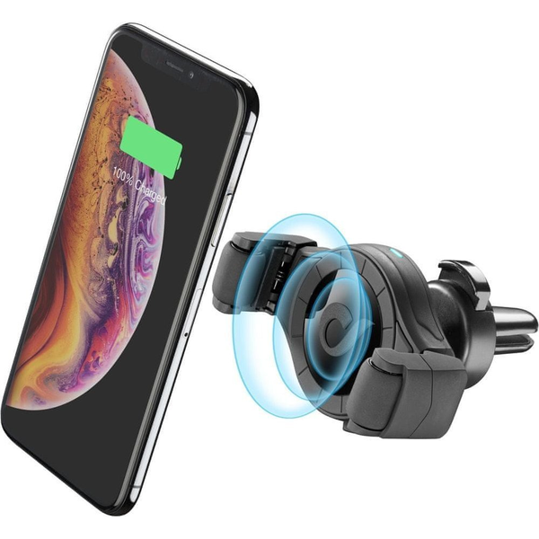 Cellularline Universal car ventilation holder with wireless charging function Handy Roll, black