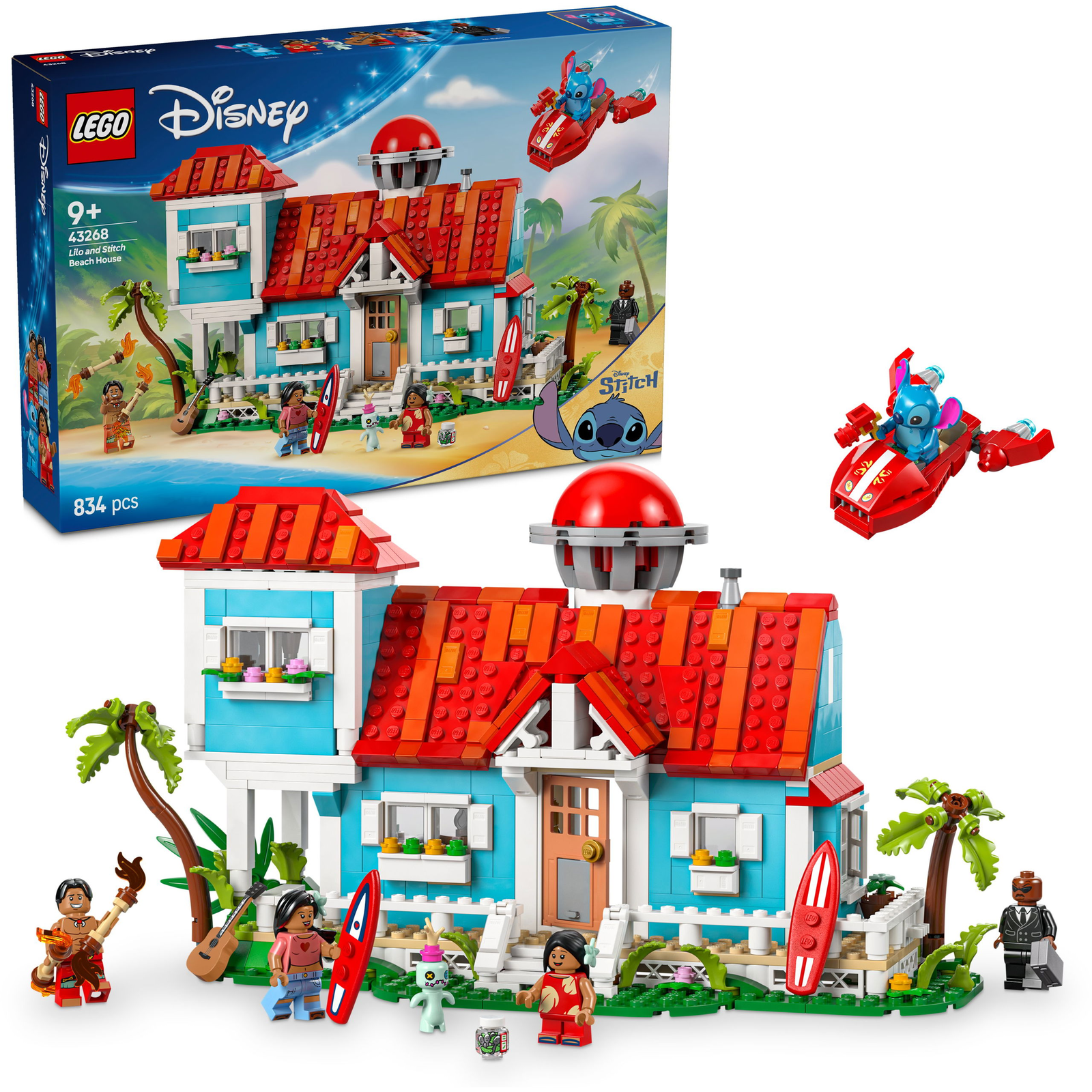 LEGO® ǀ Disney 43268 Lilo ás Stitch tengerparti háza (5702017814575)