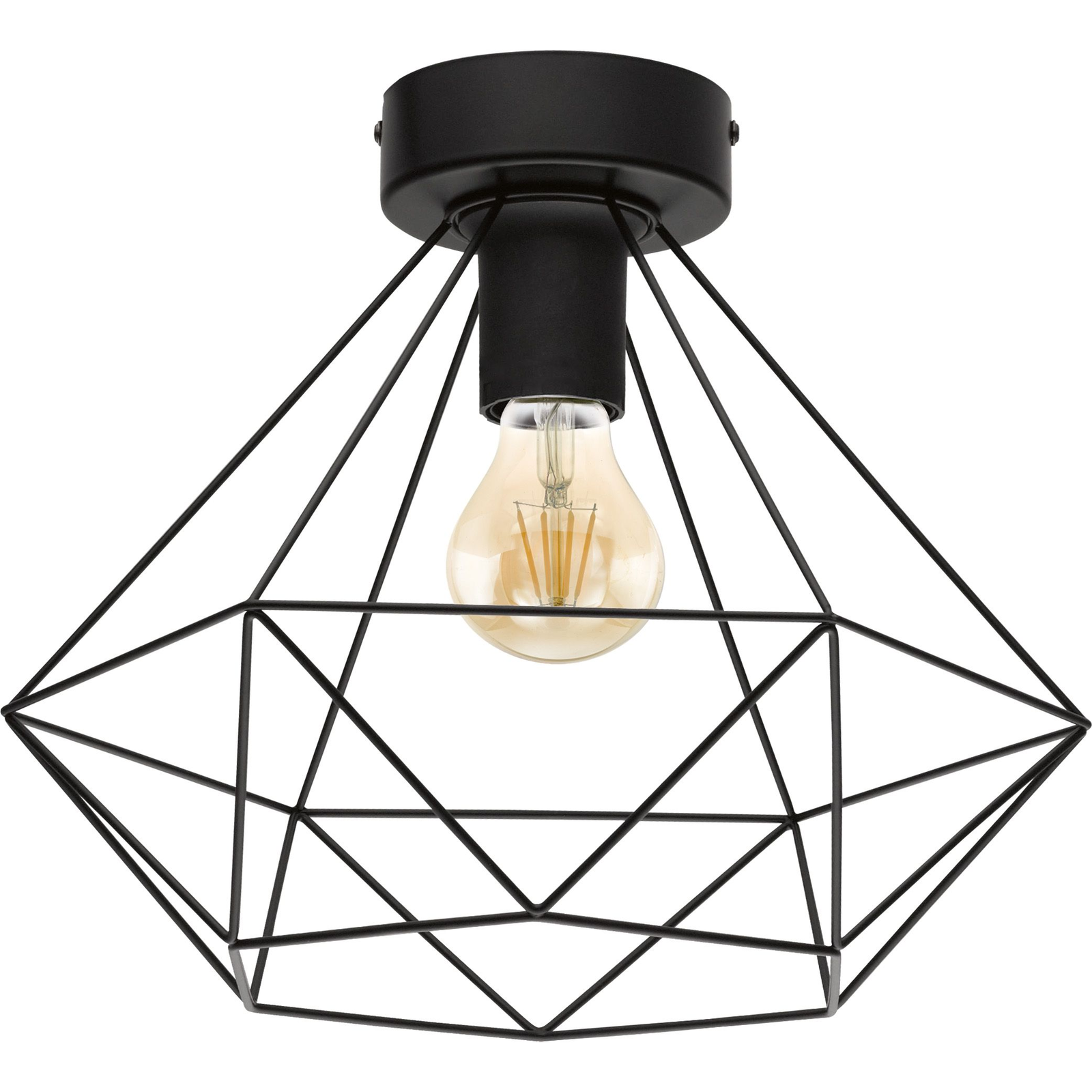 LED lámpa , mennyezeti , E27 , acél , fekete , EGLO , TARBES , 43004 (43004)