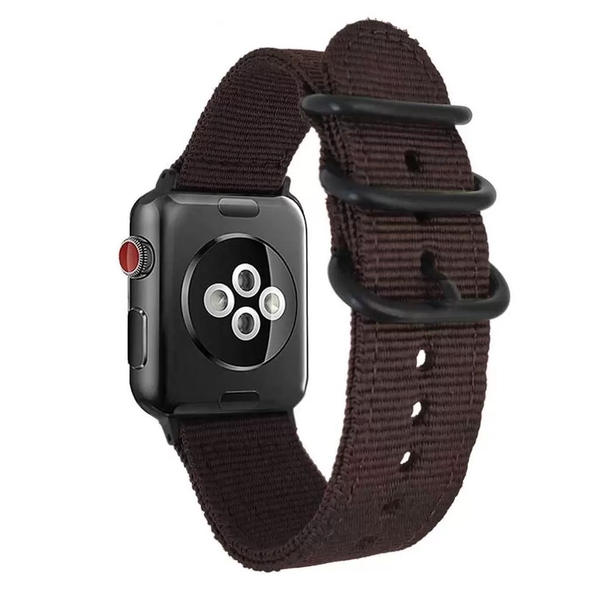 Xpro Apple Watch 42/44mm szőtt műanyag szíj fekete (124536)