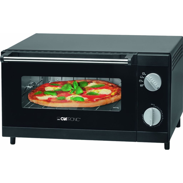 Clatronic Mpo 3520 - Horno Sobremesa Especial Para Pizza, Capacidad 12 L, 1000 W, Color Negro
