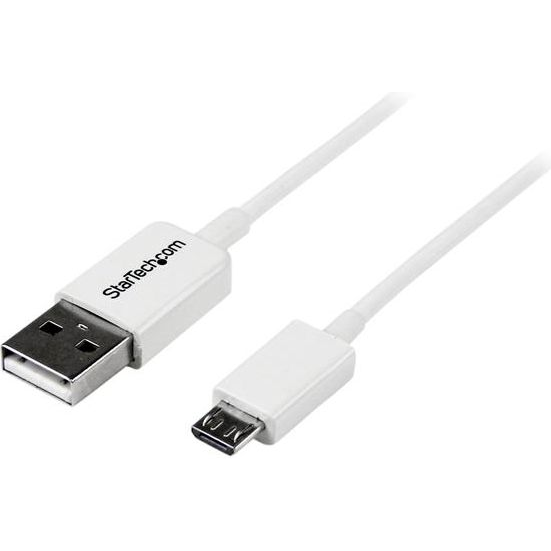 StarTech.com 0.5m USB 2.0 A/Micro-B m/m USB-kabel 0,5 m USB A Micro-USB B 0,48 Gbit/sek. Hvid