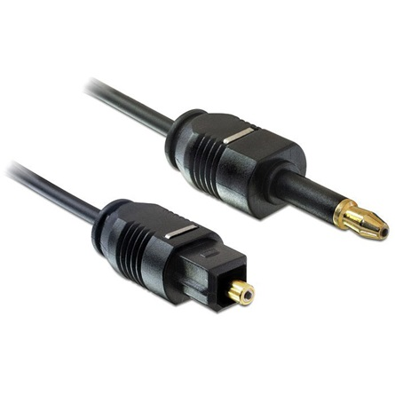 Delock 82876 Toslink optikai audio kábel 2m (Toslink apa - Toslink Mini apa)