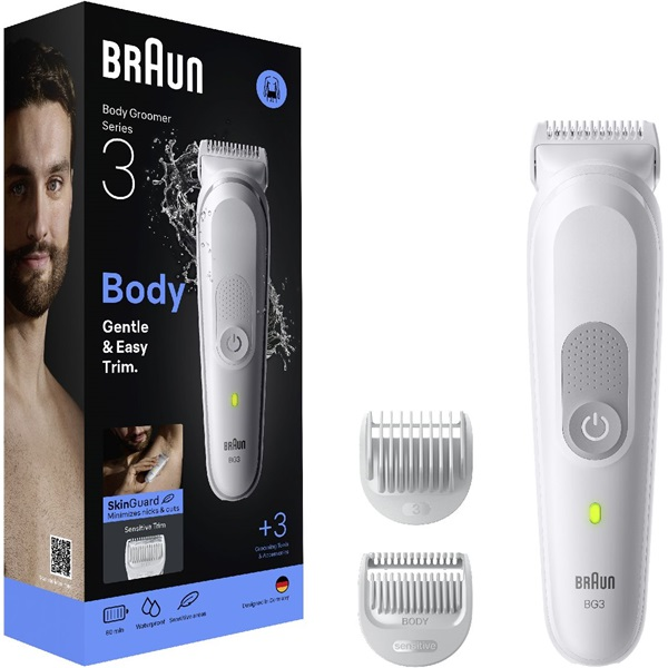 Braun Series 3 80789711 body groomer / barbermaskine Lys grå