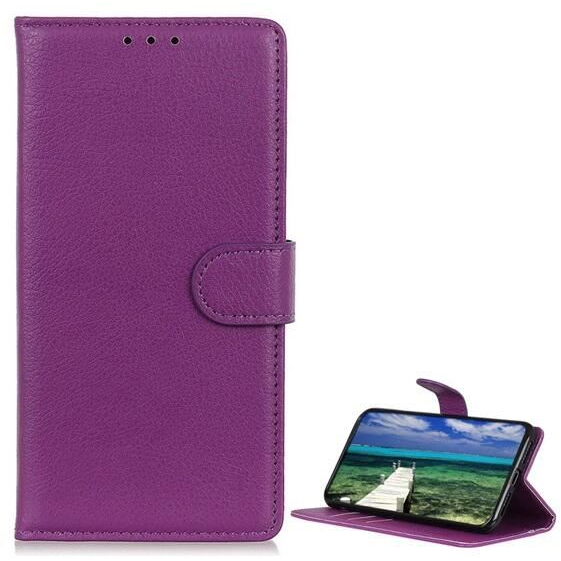 Gigapack Xiaomi Redmi 13 4G bőr hatású prémium fliptok lila (GP-159718) (GP-159718)