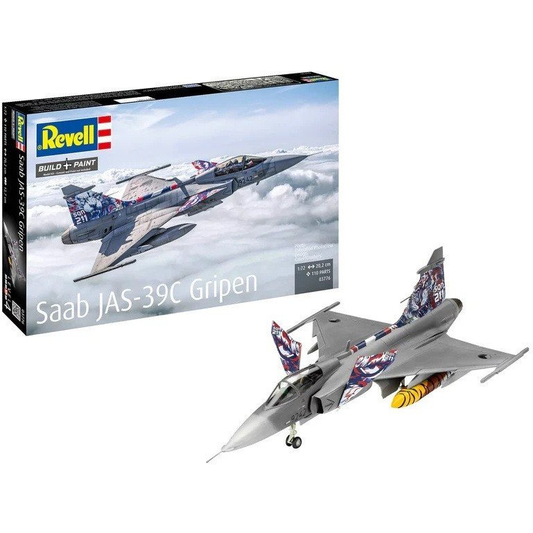 Revell Modellező Készlet  Saab Jas-39C Gripen Repülő 1:72  120 Részes (03776)