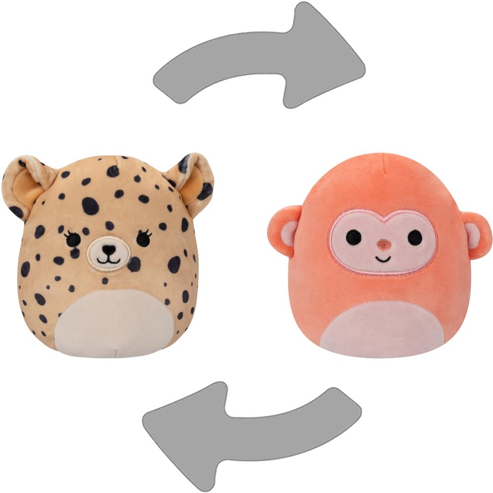 Squishmallows 2in1 Lexie a gepárd és Elton a majom (196566215849)
