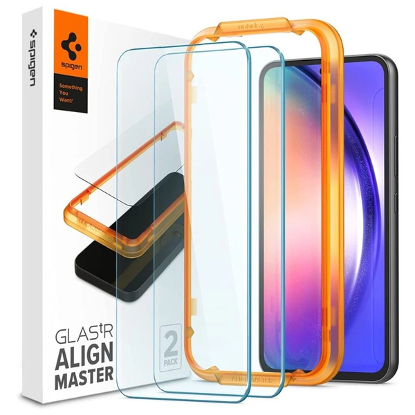 SPIGEN ALM GLAS.TR edzett üveg 2-PACK Samsung Galaxy A54 5G / Samsung Galaxy S23 FE készülékhez átlátszó