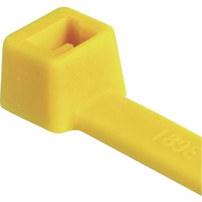 Időjárásálló kábelkötegelő készlet 150 x 3,5 mm, sárga, 100 db, HellermannTyton 111-03006 T30R-PA66-YE (111-03006)
